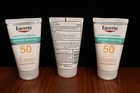 Lot Of 3 Eucerin Sensitive Mineral  Zinc Oxide Spf 50 Sunscreen Lotion Exp 09 26