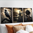 Igoodom 3 Pack Dark Gothic Diamond Art Kits For Adults  Diy Wall Decor Gmzs-126