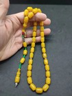 Islamic Prayer Bakelite Amber  Rosary  12 8 Mm  33 Beads tasbih misbaha