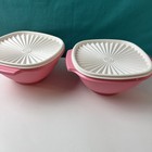 Tupperware Classic Servalier Bowl 8 Cup Vintage Collection Pink With White Seal