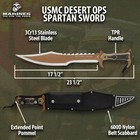 Usmc Desert Ops Spartan Sword And Scabbard   Officially Licensed Tactical Sword