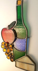 Stained Glass-sun Catcher Culinary Art Wine Bottle fruit cheese 9 8 t X 6 5 