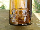 Vintage Pepsi Cola Soda Bottle Amber New Bern Nc 75th Anniversary Pontil Btm