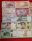      Mixed Lot 15 Different World Paper Money Banknotes  Foreign  Unc Free Shippin