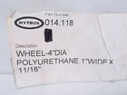 247084 New-no Box  Hytrol 14 118 Red Poly Wheel  4 od X 1  Wide X 11 16 id