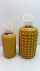    Bkr Spiked Yellow Glass Water Bottle W  Sleeve Set 32oz   16oz Lot    