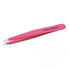 Precision Slant Tweezers For Eyebrows - Neon Pink Eyebrow Grooming Tool