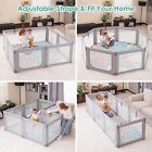 Foldable Large Kid Baby Playpen Fence Safety Play Yard Sturdy Breathable Mesh