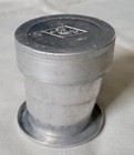 Antique 1908 Knox  magic  Collapsible Pocket Cup Tin Metal Travel Victorian Vtg