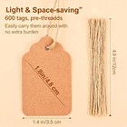 10pc Paper Key Tags With String Attached  Brown Kraft Blank Labeling Tags