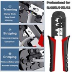 Leatbuy Crimper Set Rj45 Crimp Lan Ethernet Cat5 Cat6 Crimping Tool Kit With    