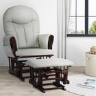 Comfortable Glider Rocker W  Ottoman Nursery Chair Soft Cushions Indoor Durable