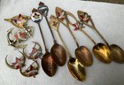 Canada Vintage Lot Patriotic Enamel Maple Leaf Souvenir Pins Spoons 1960   s