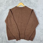 Vintage Jantzen Sweater Mens Extra Large Tumblespun Brown V Neck Wool Washable