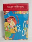 Vintage Christmas Santa Claus Reindeer Gift Wrap Paper Bow American Greetings