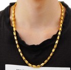 Men s Solid Chain 22k 23k 24k Thai Baht Gold Filled Yellow Gp Necklace  24 99g