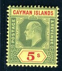 Cayman Islands 1907 28   Flawless 5 Shilling  i2701