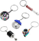 Car Key Chain Set 5 Pieces Metal Turbo And Transmission Keychains For Men Women