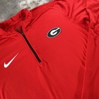 Georgia Bulldogs Shirt Mens Medium Red Ncaa Football Nike Dri Fit Quarter Zip