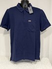 Blowout Figs Mens Medical Short Sleeve Pique Navy Scrub Polo Navy Blue Small New