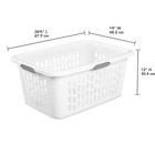 Sterilite 2 Bushel Laundry Basket White Plastic 4 Grip Handles  6 Pack