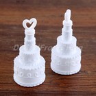 2 10pcs Mini Plastic Cake Shaped Bubble Bottles For Wedding Party Diy Decoration