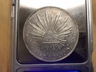 1893 Mexico 8 Reales Mo Am Libertad Cap   Rays  903 Silver  e5 