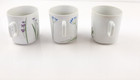 3 Vtg Block Langenthal Cups Henry Evans Floral Portraits Switzerland Botanical