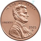 2025-d Uncirculated Lincoln Shield Penny  1 Sealed Roll  Bu Red Coins Last Year 