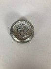 Vintage Art Nouveau Style Silver Tone Pill Trinket Box Embossed  Cameo Lady Lid