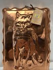 Vintage Nwt Copper Mold Cat Mold With Brass Hook 9x12   