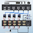4 Port Hdmi Usb Kvm Switch 4x2 4k 60hz Switcher Dual Monitor 4 Computer Keyboard
