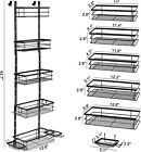 Over The Door Shower Caddy 5-tier Adjustable Hanging Shower Organizer W  8 Hooks