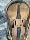 Antique Unmarked Wooden Violin For Restoration Or Parts Handmade Case