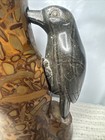 Jasper Stone Tree With Carved Marble  green Soapstone   Woodpecker