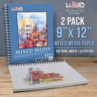 9  X 12  Mixed Media Paper Pad Sketchbook  2 Pack  60 Sheets 98 Lb  Spiral-bound