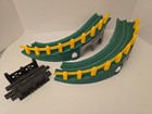Geotrax Train Railway Green Mountain Ramp Track Tunnel Bridge Guardrail 3pc