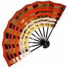 Vintage Japanese Kyoto Odori Maiogi Folding Gold Streaked Dance Fan  Rtapr23-b