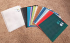 Lot Of 19 Quick-count Plastic Canvas Sheets -multicolor  10 5  X 13 5    11 x14 