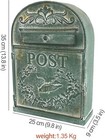 Rustic Mailbox Wall Mount Mailboxes Residential Letter Box Antique Vintage Style