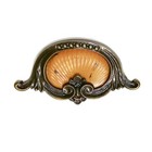 Art Deco Waterfall Style Drawer Pull Bakelite Antique Brass Amber