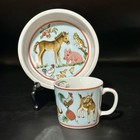 Lynn Chase Designs Barn Dance Bowl   Cup For Children 1997 Vintage 2 Pcs  