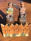 Vintage Wurzburg Hand Carved Wood Bottle Stoppers Cork Pourers   Fence Holder