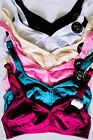 3 Pk Women Satin Full Coverage Comfort Unlined Wireless Wire Free Mama Bra B C D