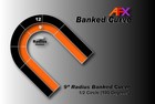 Afx Racing Afx70622  Track  Banked Curve 9  Radius Set Slot Car Set Part