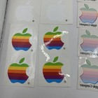 Vintage 1980s Apple Computer Logo Stickers Decals Lot Of 16  b