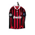 Ac Milan 2009 10 Uefa Champions League Long Sleeve Jersey - Ronaldinho 80 Jersey
