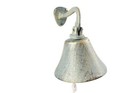 Antique Seaworn Bronze Cast Iron Hanging Ship s Bell 6 