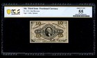 Fractional Currency 10 Cent Third Issue Red Reverse Pcgs 55 About Unc Fr 1251