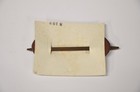 Vintage Brown Suede Leather Stick Barrette Hair Dead Stock Original Card 1970s